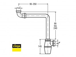 MEDIDAS SIFON LAVABO AHORRA ESPACIO VIEGA